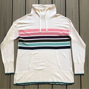 NWT Talbots Multicolor Striped Fine Gage Soft Knit Sweater Size L